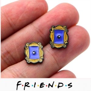NWT Friends TV Show Stud Earrings. Enamel stainless steel.